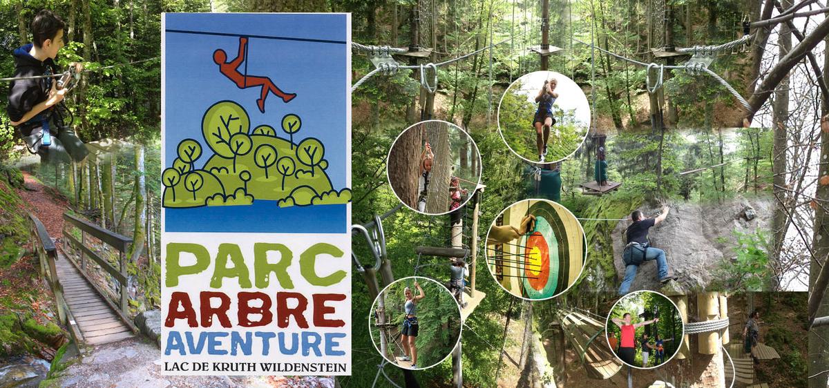 Couverture de la brochure du Parc Arbre Aventure
