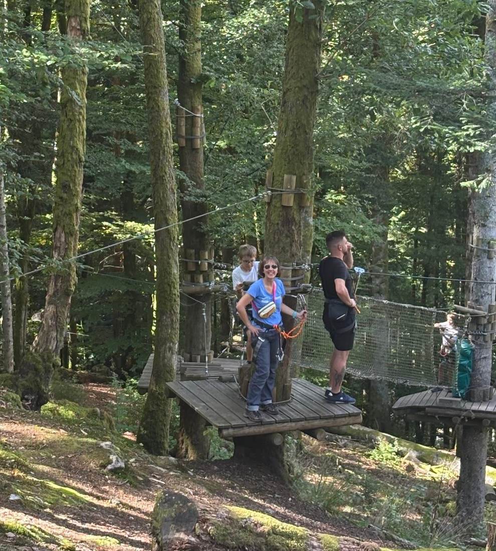 Parcours accrobranche dans les arbres du Schlossberg