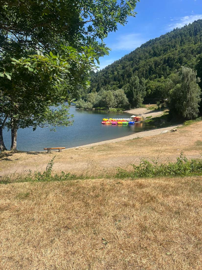 Vue sur le lac de Kruth-Wildenstein depuis la rive